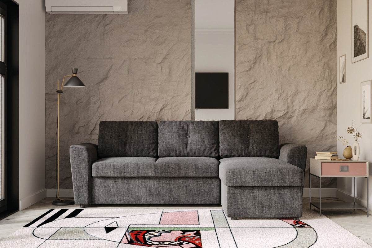 Canapea extensibilă de colț Twist – în ambient de living