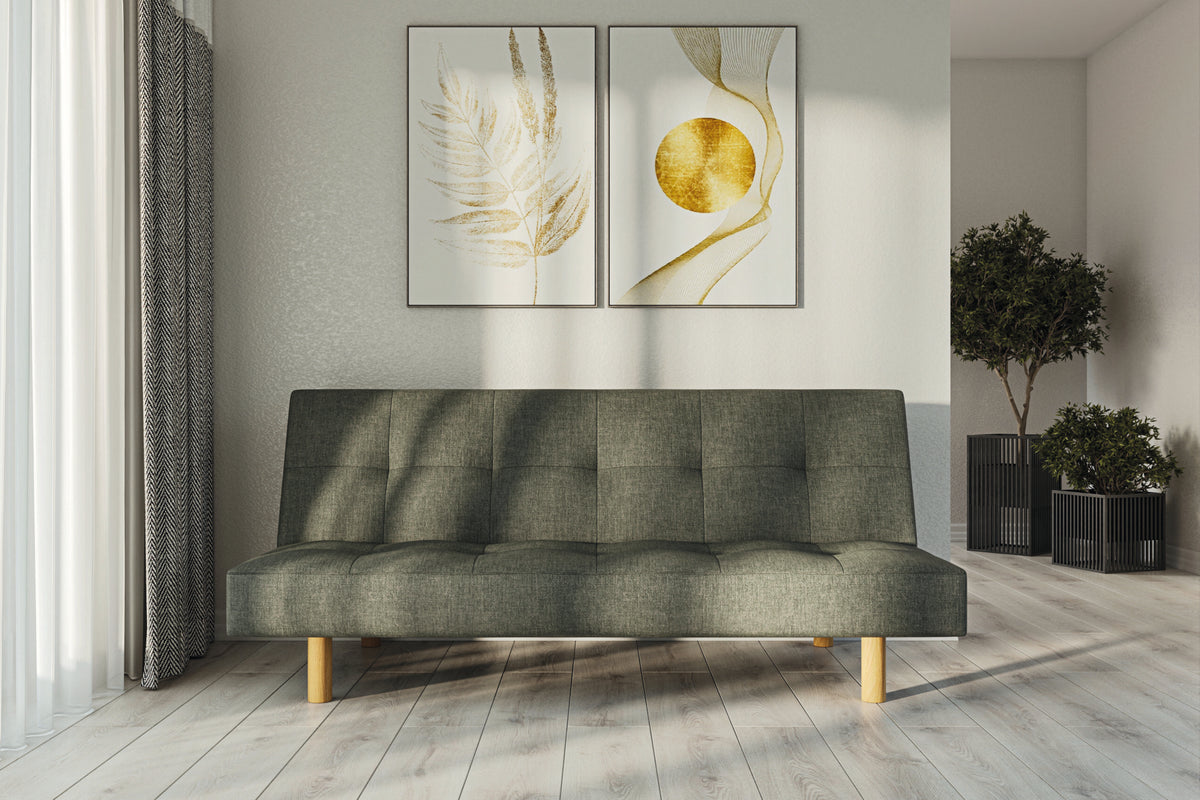 Canapea extensibilă Hermes – două vederi în ambient de living
