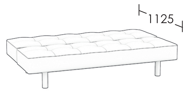 Canapea extensibilă Hermes – diagramă a mecanismului de extensie