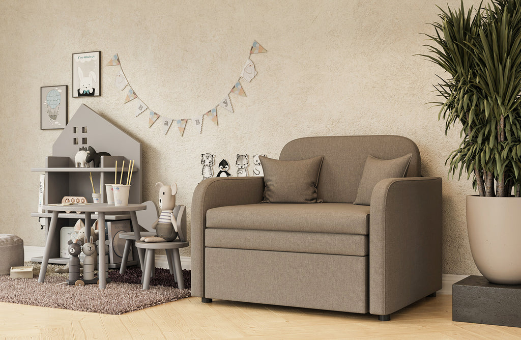 Canapea extensibilă Mini Soro 93 în decor de cameră pentru copii