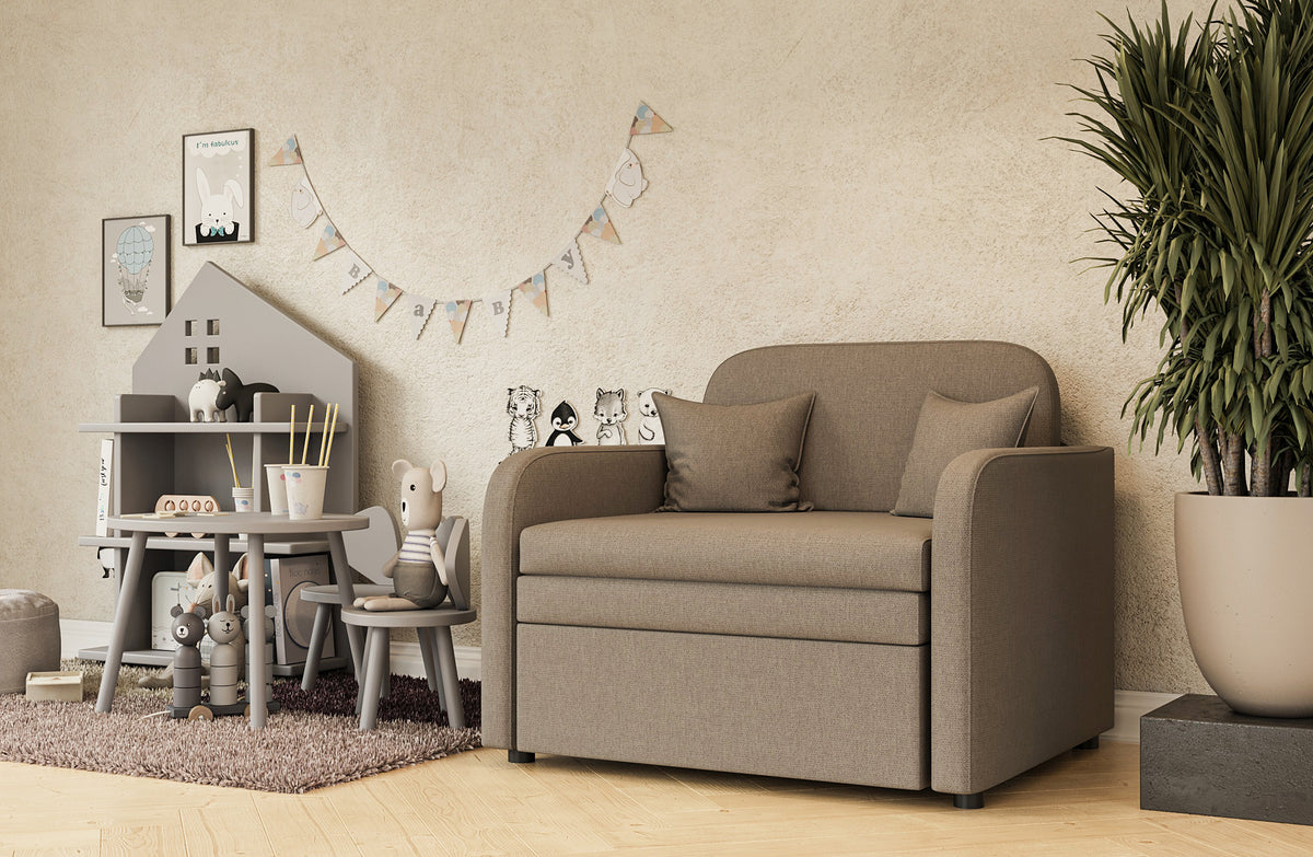 Canapea extensibilă Mini Soro 93 în decor de cameră pentru copii